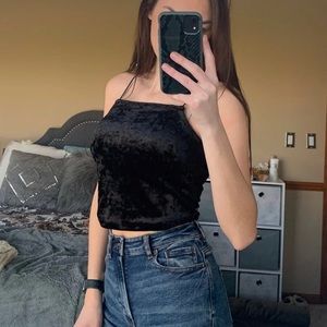 Velvet Square Neck Tank Top